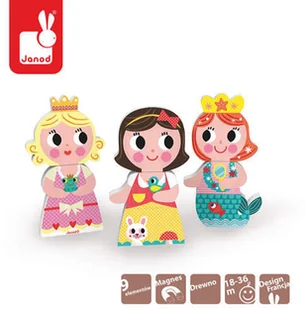 Janod Magnetyczne klocki 3D Księżniczki J08032 - Klocki - miniaturka - grafika 2
