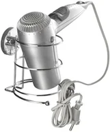 Wieszaki łazienkowe - Wenko Uchwyt na suszarkę do włosów Milazzo Vacuum-Loc, 14x14x14 cm - miniaturka - grafika 1