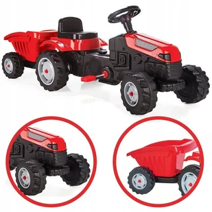 WOOPIE Traktor na Pedały Farmer GoTrac MAXI z Przyczepą Ciche Koła - Jeździki dla dzieci - miniaturka - grafika 3