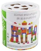 Klocki - PLAYME Klocki drewniane w wiaderku 80 el. Królestwo - miniaturka - grafika 1