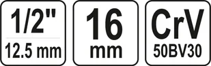 Yato NASADKA DO ŚWIEC 1/2 16MM YT-12531 - Klucze i nasadki - miniaturka - grafika 3
