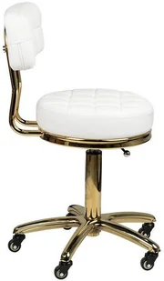 TABORET KOSMETYCZNY GOLD AM-961 BIAŁY 131988 - Krzesła i taborety kosmetyczne - miniaturka - grafika 8