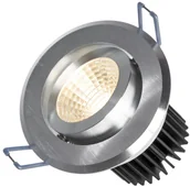 Oprawy, klosze i abażury - SpectrumLED Fiale Ii 6w Cob 38st 230v Nw Oczko Led Pierścień Szczotkowane Aluminium SLI021030NW - miniaturka - grafika 1