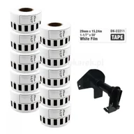 Etykiety do drukarek - Brother strefadrukarek.pl Zestaw taśm DK-22211 folia 10 sztuk + uchwyt 29mm x 15,24m - zamiennik |OSZCZĘDZAJ DO 80% - ZADZWOŃ! 730811399 PROMOCJA! SET-10-BU-DK-22211 - miniaturka - grafika 1