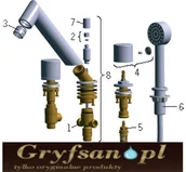 Akcesoria do armatury i ceramiki - Oras Głowica 109898 109898 - miniaturka - grafika 1