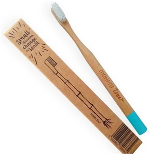 Mohani Bambusowa szczoteczka do zębów Mohani - turkusowa, włosie miękkie - Szczoteczki do zębów dla dzieci - miniaturka - grafika 3