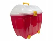 Pojemniki na zabawki - Duży Pojemnik Kuferek kółka, na zabawki Żółty - miniaturka - grafika 1