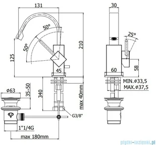 Paffoni Bateria bidetowa stojąca Level chrom LEA838CR | - Baterie umywalkowe - miniaturka - grafika 2