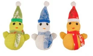 Flamingo Zabawka świąteczna sznurkowy bałwanek mix 15cm [518131] - Zabawki dla psów - miniaturka - grafika 3