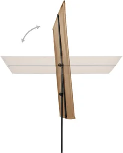 vidaXL Parasol ogrodowy na słupku aluminiowym 2x1,5 m taupe 47339 - Parasole ogrodowe - miniaturka - grafika 6