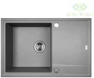Zlewozmywaki - Laveo Megalo - zlewozmywak 1-komorowy z ociekaczem szary SBE 511T - miniaturka - grafika 1