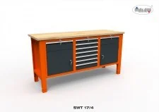 Malow Stół narzędziowy SWT 17/04 "TRÓJKA" warsztat metalowy na klucz SWT17/04 - Stoły warsztatowe - miniaturka - grafika 2