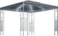 Altany ogrodowe - vidaXL Altana ze sznurem lampek, 300x300 cm, antracytowa! 3070339 - miniaturka - grafika 1