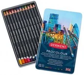 Kredki, ołówki, pastele i pisaki - Derwent KREDKI PROCOLOUR 12 KOLORÓW METALBOX 2302505 2302505 - miniaturka - grafika 1
