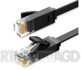 UGREEN Płaski kabel sieciowy Ethernet RJ45 Cat.6 UTP 10m czarny) - Kable USB - miniaturka - grafika 3