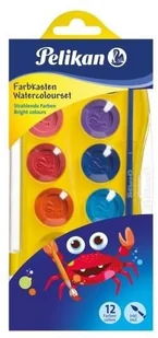 Pelikan AG Farby wodne Junior 12 kolorów - Artykuły biurowe - miniaturka - grafika 2