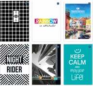 Zeszyty szkolne - INTERDRUK Zeszyt w linie A4 96 kartek mix - miniaturka - grafika 1