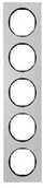 Klawisze i ramki - Berker R3 aluminium/czarny ramka 5 B_10152284 - miniaturka - grafika 1