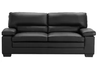 Sofy i kanapy - Vente-Unique Sofa 3-osobowa z czarnej skóry bawolej MIMAS - miniaturka - grafika 1