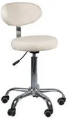 Krzesła i taborety kosmetyczne - Beauty System Taboret kosmetyczny z opar. BD-9934 kremowy - miniaturka - grafika 1