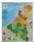 Atlasy i mapy - Stiefel Benelux Belgia Holandia Luksemburg mapa ścienna  kody pocztowe 1:420 000 Stiefel - miniaturka - grafika 1