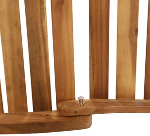 vidaXL Leżak z poduszką, lite drewno akacjowe, kremowy - Leżaki ogrodowe - miniaturka - grafika 7