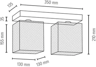 Spotlight Loftowa LAMPA sufitowa NORMAN WOOD 8175274 industrialna OPRAWA druciane klatki metalowe plafon dąb olejowany chrom 8175274 - Lampy sufitowe - miniaturka - grafika 3