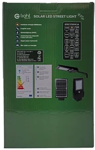 Milagro Czarna Lampa Solarna Street 15 W 4000 K IP65 EKO2028 - Lampy ogrodowe - miniaturka - grafika 10