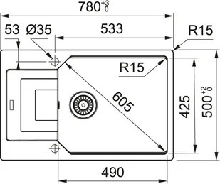 Franke Zlew Urban UBG 611-78 XL czarny mat 114.0633.178 - Zlewozmywaki Franke Zlew Urban UBG 611-78 XL czarny mat 114.0633.178 - Zlewozmywaki - miniaturka - grafika 4
