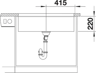 Blanco Subline 800-U antracyt 523141 - Zlewozmywaki - miniaturka - grafika 5