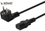 Kable komputerowe i do monitorów - Elmak SAVIO CL-98 Kabel zasilający C13 C5 kątowy 1,8m - miniaturka - grafika 1