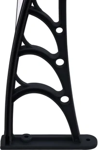 vidaXL Daszek nad drzwi, czarno-przezroczysty, 120 x 80 cm, PC - Markizy - miniaturka - grafika 4