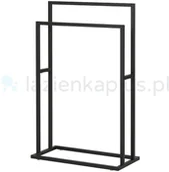 Wieszaki łazienkowe - Sealskin Carre wieszak stojący czarny 396130746 - miniaturka - grafika 1