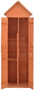 vidaXL Schowek ogrodowy, 71 x 60 x 213 cm, drewniany - Altany ogrodowe - miniaturka - grafika 5