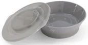 Sztućce dla dzieci - Twistshake miska z pokrywką 6m+ szara - miniaturka - grafika 1