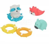 Akcesoria do karmienia - Badabulle Zabawki do kapieli + 3 kółeczka - miniaturka - grafika 1
