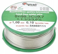 Akcesoria do lutowania - Cynel Cyna 1/100CU Cyna bezołowiowa fi 1.00 100g - miniaturka - grafika 1