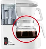 Dzbanki i imbryki - Melitta dzbanek szklany 4006508209781 aromaboy II 11,1 x 11,5 x 9 cm, biały 4006508210121 - miniaturka - grafika 1