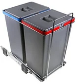 Kosze na śmieci - FENIKS Elle Tipi pf01 44B2 z pedałem segregacja śmieci, wyciągany do Base PF01 44B2 - miniaturka - grafika 1