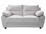 Sofy i kanapy - Vente-Unique Sofa 2-osobowa MANOA ze skóry syntetycznej kolor biały - miniaturka - grafika 1