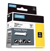 Papier do drukarek - Dymo Rhino 18489, 19mm x 3.5m, czarny druk / biały podkład, taśma oryginalna - miniaturka - grafika 1
