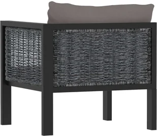 vidaXL Modułowe siedzisko narożne lewy podłokietnik, rattan PE, szare - Meble modułowe i akcesoria - miniaturka - grafika 4