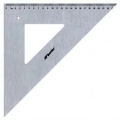 Linijki, ekierki - Leniar Spółka Z Ograniczoną Odpowiedzialn Ekierka Professional 45/32cm Metal 10015 - miniaturka - grafika 1