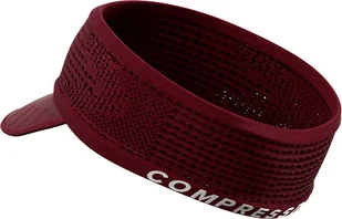 Compressport Opaska na głowę z daszkiem SPIDERWEB HEADBAND ON/OFF bordowa - Czapki i chusty sportowe męskie - miniaturka - grafika 5