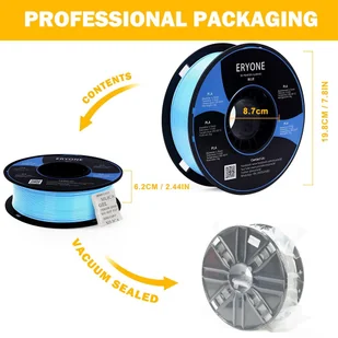 ERYONE ERYONE PLA Filament for 3D Printer 1.75mm Tolerance 0.03mm 1kg (2.2LBS)/Spool - Blue 795740EUDF - Filamenty i akcesoria do drukarek 3D - miniaturka - grafika 3