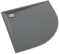 Schedpol Schedline Libra półokrągły 80x80 antracyt - Brodziki prysznicowe - miniaturka - grafika 2