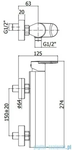 Paffoni Candy Bateria natryskowa chrom CA168CR | - Baterie umywalkowe - miniaturka - grafika 2
