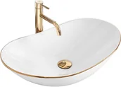Umywalki - Rea Umywalka nablatowa Royal Gold Edge U8570 - miniaturka - grafika 1