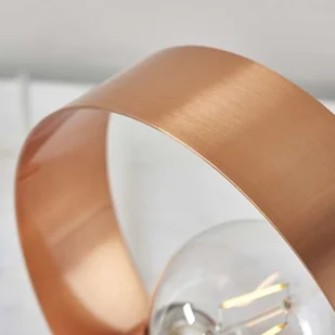 Endon Stołowa LAMPA stojąca HOOP 90455 Endon biurkowa LAMPKA okrągła metalowy pierścień ring miedziany 90455 - Lampy stojące - miniaturka - grafika 2