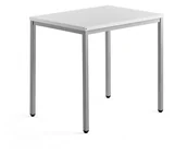 Biurka - AJ Produkty Biurko MODULUS, 4 nogi, 800x600 mm, srebrna rama, biały - miniaturka - grafika 1